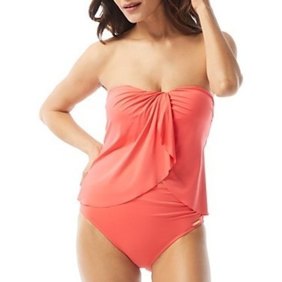 Vince Camuto Draped Bandini Watermelon Nylon Blend, Small - Picture 1 of 7
